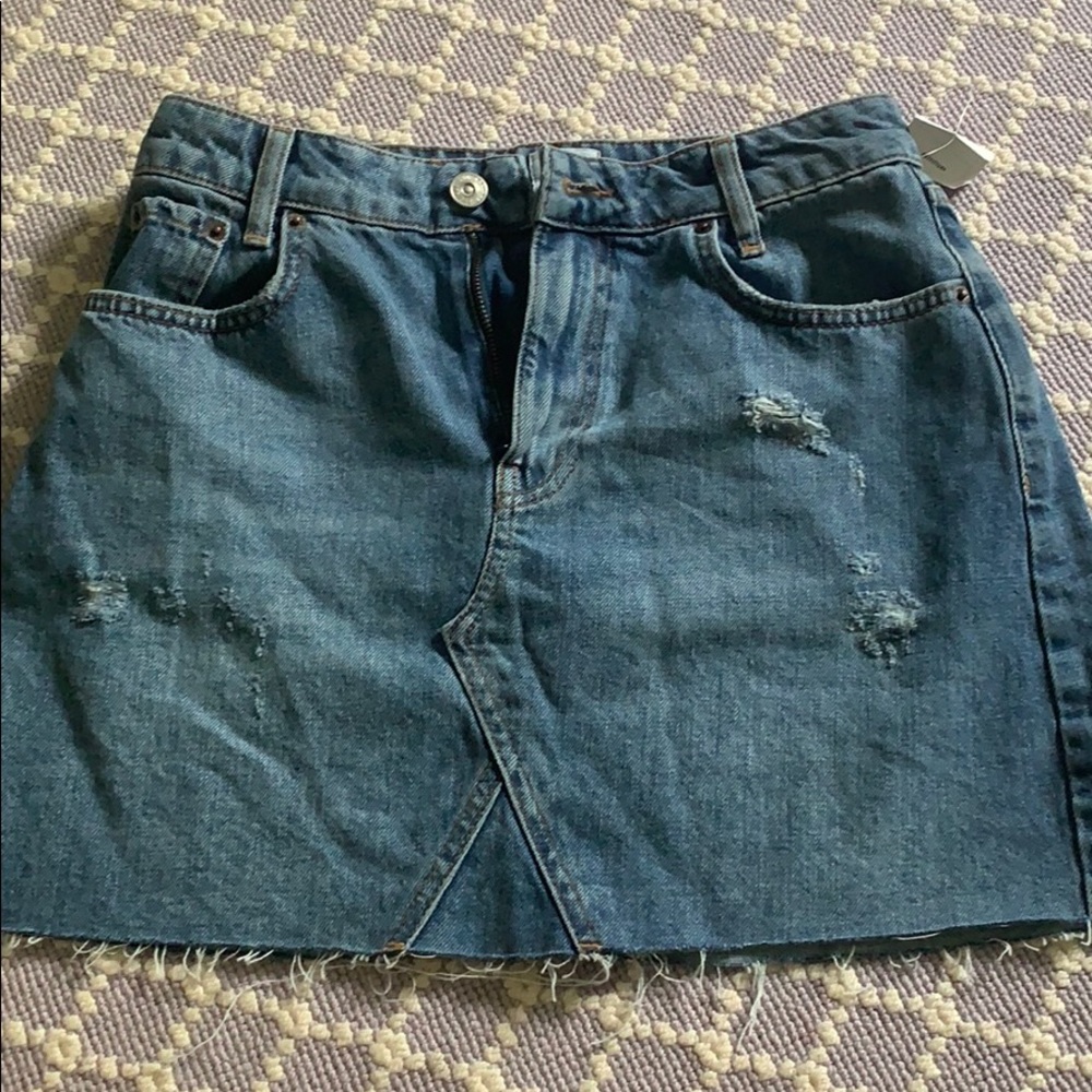 BDG Denim distressed skirt